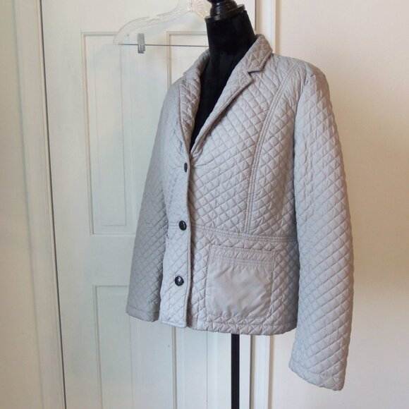 Brooks Brothers Lightweight Quilted Jacket Gray sz 16 - Picture 4 of 12